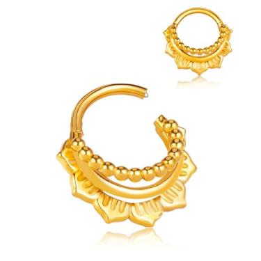 Imagem de Maxbott Anel de septo 16G 8 mm Anel de segmento articulado Argola Daith Rook Conch Helix Tragus Anéis de nariz Aço Cirúrgico Septo Clickers Ear Piercings Joias, 8mm, Aço inoxidável, aço inoxidável