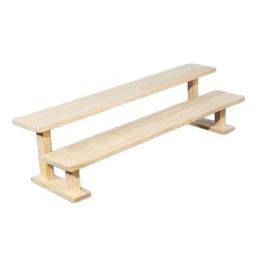 Imagem de IEUDNS Suporte de exibição de figuras, organizador de perfumes, suporte para cupcakes, expositor de madeira para colecionáveis, 2 Nível 50cm