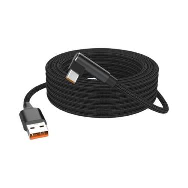 Imagem de Cabo USB C Em Ângulo De 6A Para Carregamento Rápido De 3m E 5m Para Sa