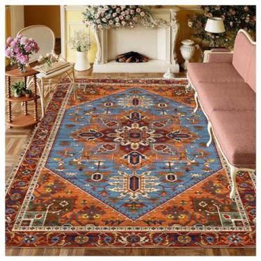 Imagem de SPXMQSS Tapetes de área para sala de estar, tapete de quarto grande, antiderrapante, tapetes ultra macios, laváveis para sala de estar, quarto, sala de jantar sob a mesa T 1,5 x 2,1 m