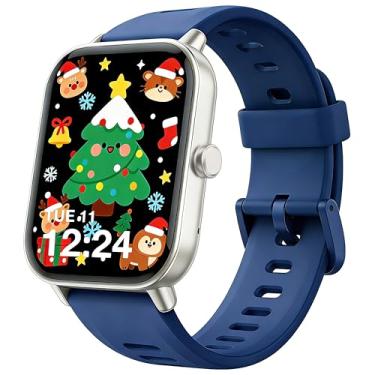 Imagem de Relógio inteligente infantil, relógio infantil sem necessidade de telefone, monitor de frequência cardíaca e sono, monitor de estresse e SpO2, contador de passos, relógio despertador, jogos, relógio