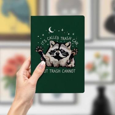 Imagem de Caderno de couro guaxinim, caderno A5 para anotações no escritório, agenda de 21 x 14,7 cm, agenda de viagem, presentes para amantes de guaxinins