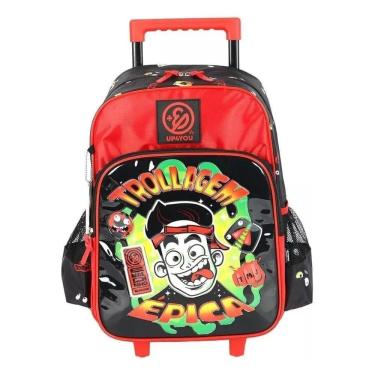 Imagem de Mochila Escolar Enaldinho Trollagem Épica Rodinhas
