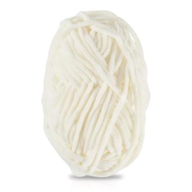 Imagem de 120 m/novelo 0,5 ~ 1 mm fio de crochê macio grosso para cachecol tecido bordado bolsa de suéter de costura, almofada fazendo artesanato de tricô à mão, branco floral