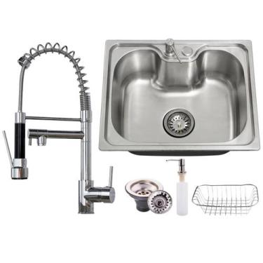 Imagem de Cuba de Cozinha Gourmet Inox Softinox 50x40cm Escovada  21cm Profundid