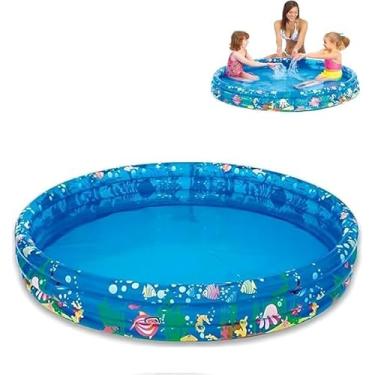 Imagem de Piscina Inflável Redonda Animais Marinhos Infantil 180 Litros