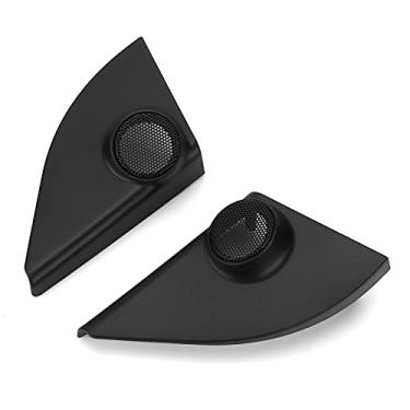 Imagem de Ymiko 2 Peças Tampa do Alto-falante do Tweeter Carro Guarnição Preta Substituição de Atualização para 2014 2019