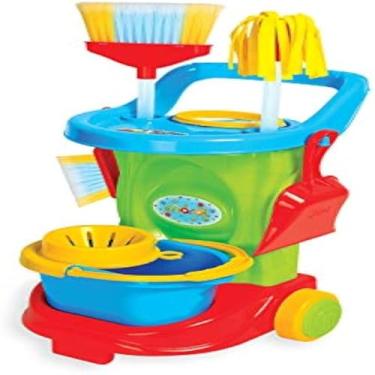 Imagem de Brinquedo de carrinho para crianca, limpeza da casa e criancas, colorido, adoravel