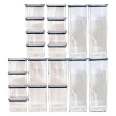 Imagem de Conjunto de Potes Herméticos, 17 Peças, Capacidades: 180ml, 400ml, 720ml, 1200ml, 2000ml, 2240ml