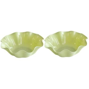 Imagem de Fruteira Prato de frutas decorativo, bacia de lavar louça doméstica, lanche, prato de doces, prato de frutas, dois conjuntos Decoração de mesa(Green)