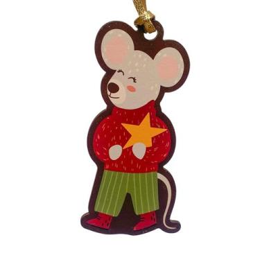 Imagem de Tag natal ratinho Esperanca Amanhã conto um segredo 12x5cm - Amanhã te