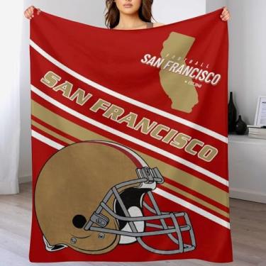 Imagem de Cobertor para fãs de cama presentes futebol cidade inverno verão lã cobertores de flanela, produtos enviados no dia seguinte, 127 cm x 152 cm