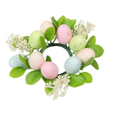 Imagem de Grinalda de de Vela,Ornamento Festivo De Primavera - de Vela da Páscoa com Foliagem Artificial - para Mesa de Jantar Lareira Sala de Estar Quarto de Estudo Cabeceira Fotografia Festa