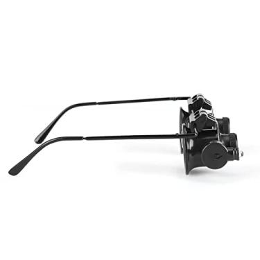 Imagem de Cosiki Lupa Ajustável 20x, Lente de Aumento, Luz Led, óculos para Reparo de Relógio, Selos, Moedas, Abs + Metal