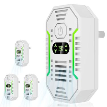 Imagem de Ionizadores de ar para casa, purificador de ar de íons negativos - Aromatizador de ar ultra silencioso para quarto, escritório, cozinha, porão - Mini purificador de ar portátil (punk, 4 peças)