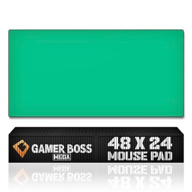 Imagem de Gamer Boss - Mouse pad para jogos - 121 x 61 cm - 4 mm de espessura com bordas costuradas, base de borracha antiderrapante, mousepad de pano premium, tapete de mesa para laptop, teclado, computador e