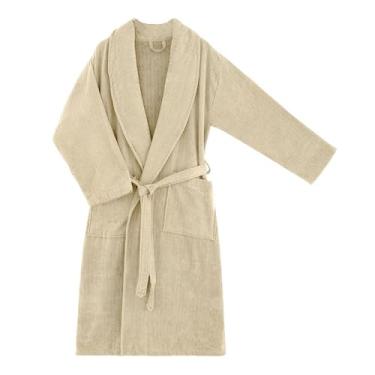 Imagem de Buddemeyer Roupão Stripes Tamanho M Bege