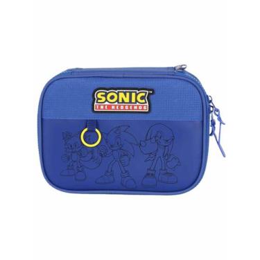 Imagem de Estojo Escolar Penal Box Sonic Gamer Original ET49844 - Luxcel, AZUL