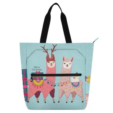Imagem de GAIGEO Lindas bolsas femininas MerryChristmas da MerryChristmas, para trabalho, lona, escola, bolsa para livros, bolsas médias com compartimentos