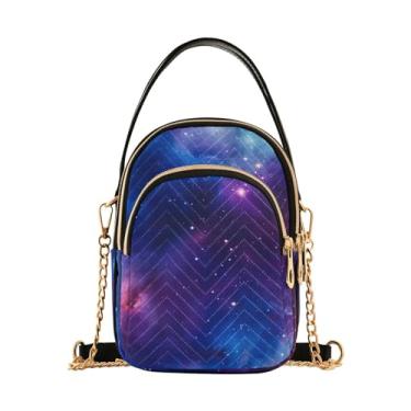 Imagem de Bolsa tiracolo feminina Husky usando um chapéu de pirata, bolsa pequena com alça de ombro, bolsa transversal de outono, Galaxy New Wallpapers-1, One Size