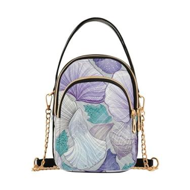 Imagem de GAIGEO Bolsa de ombro para itens alimentícios, bolsa de ombro pequena, bolsas de ombro femininas modernas, Conchas do mar para sua casa - 2, One Size