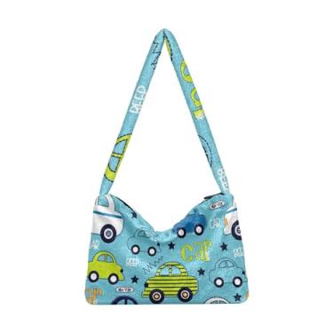 Imagem de GAIGEO Linda bolsa de ombro panda vermelha, bolsa de ombro, bolsa feminina para uso ao ar livre, Carros-3, One Size