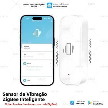 Imagem de Sensor De Vibração Inteligente ZigBee Alarme De Movimento E Choque Con