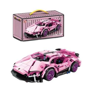 Imagem de Modelo De Carro De Corrida Adulto Mini Blocos De Montar Brinquedos De 