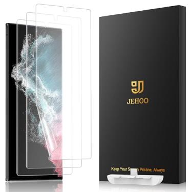 Imagem de JEHOO [Pacote com 3] Protetor de tela ultra fosco para Galaxy S22, compatível com sensor de impressão digital, filme flexível adesivo antirreflexo (não vidro)