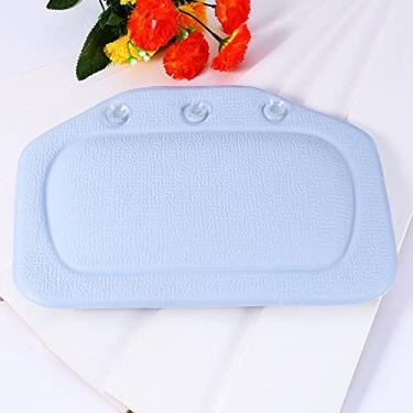 Imagem de HEEPDD Descanso de Cabeça para Banheira de Travesseiro de Banheiro, Almofada de Pescoço de Espuma Com Ventosas, 21x31cm para Relaxar na Hora do Banho Descanso de Cabeça de Banheira de Travesseiro de