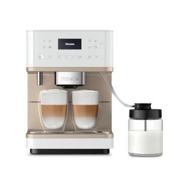 Imagem de Miele CM 6360 MilkPerfection: Máquina de Café e Espresso, Branco Lótus e Aço Limpo Metálico, 1.8 Litros, Totalmente Automática