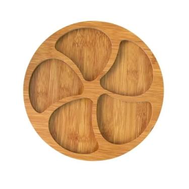 Imagem de Petisqueira e Bandeja com 5 Divisórias Top Chef em MDF 24 cm