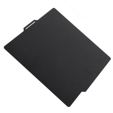 Imagem de Placa PEI para Bambu P1P P1S X1C, Aço Com Revestimento Preto Removível Flexível, 257x257mm, Adesão Magnética Aprimorada, Toque Fosco, Fácil de Instalar