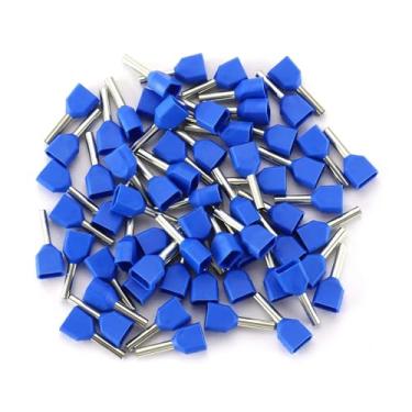 Imagem de ROUPWKWO Kit de 100 ponteiras de fio TE1512/TE1512/TE4012/6014 Conector de crimpagem de terminais de fio, kit de terminal de extremidade de pino de cabo isolado (6014)
