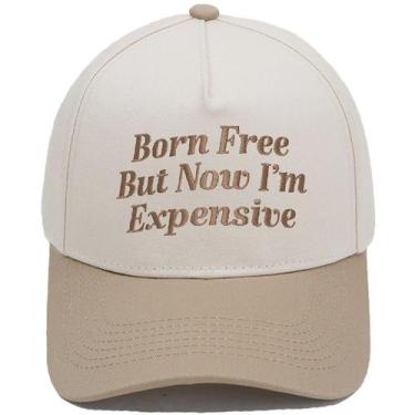 Imagem de Boné de beisebol de algodão liso com bordado Born Free - Yiweisai