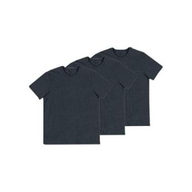 Imagem de Kit com 3 Camisetas Masculina Hering 201 Verde-Masculino