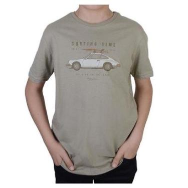 Imagem de Camiseta Infantil Menino King&joe Malha Surfing Kaki - CA110-Masculino