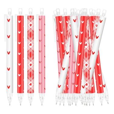 Imagem de Sayglossy 100 lápis de coração para festa dos namorados, presente de dia dos namorados, rosa e vermelho, lápis mecânicos de chumbo preto de 0,7 mm, para estudante, professor, colega de trabalho