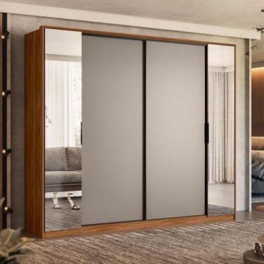 Imagem de Guarda Roupa Casal Laredo Ambiente Nogueira Nude Prime Tx Flex Com Esp