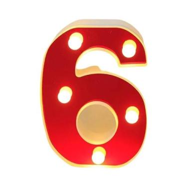Imagem de Luzes De Letras LED Vermelhas 16CM, Luminárias De Alfabeto E Números P