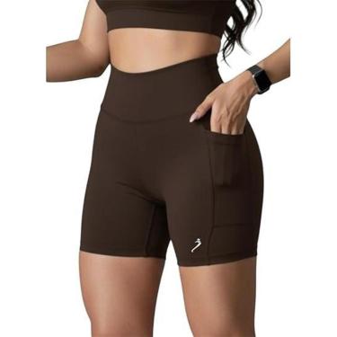 Imagem de Short Com Bolso Feminino Compressão Para Corrida Academia Drisheer-Feminino