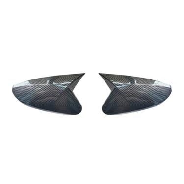 Imagem de Fibra de carbono espelho retrovisor do carro capa porta lateral escudo decoração guarnição Compatível com hyundai elantra 2012-2018(Carbon fiber pattern)