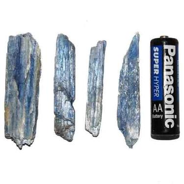 Imagem de 03 Cianita Azul Lamina Bruto Pedra Natural 40 a 60mm Class B - Cristai