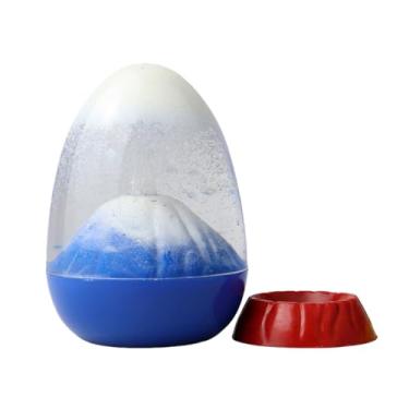 Imagem de Temporizador de erupção de vulcão criativo – Ornamento de artesanato de ampulheta em forma de casca de ovo para escritórios, estudos e decorações de mesa – presente perfeito para as estações de