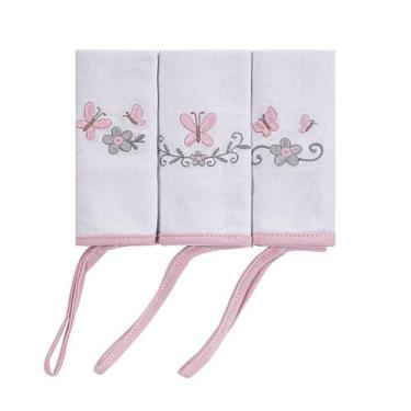 Imagem de Toalha de Boca para Bebê com Prendedor de Chupeta Baby Joy, Borboleta 