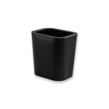 Imagem de Lixeira Cesto de Lixo 12L Preta Cozinha Banheiro Escritório - Tonk