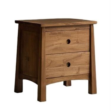 Imagem de Mesa de cabeceira moderna e simples de madeira para uso doméstico, armazenamento de cabeceira com gavetas, sala de estar, sofá, mesa lateral prática