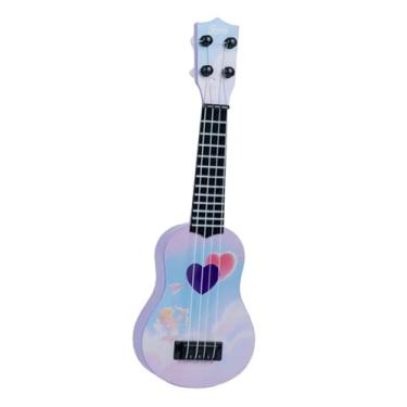 Imagem de YIJU Ukulele infantil de brinquedo, 35 cm, com 4 cordas, para treinamento de dedilhado, brinquedo musical educativo para crianças, ideal para presente de, Style a
