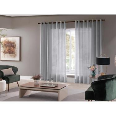 Imagem de Cortina Decorativa 300x220 - Conforto e Privacidade para Todos os Ambientes (Cinza)
