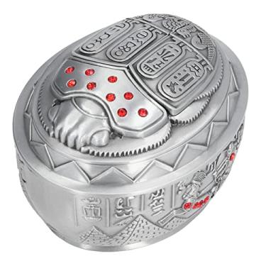 Imagem de Cinzeiro Ainoli liga vintage padrões requintados cinzeiro à prova de com tampa para presente de decoração de mesa de escritório em casa